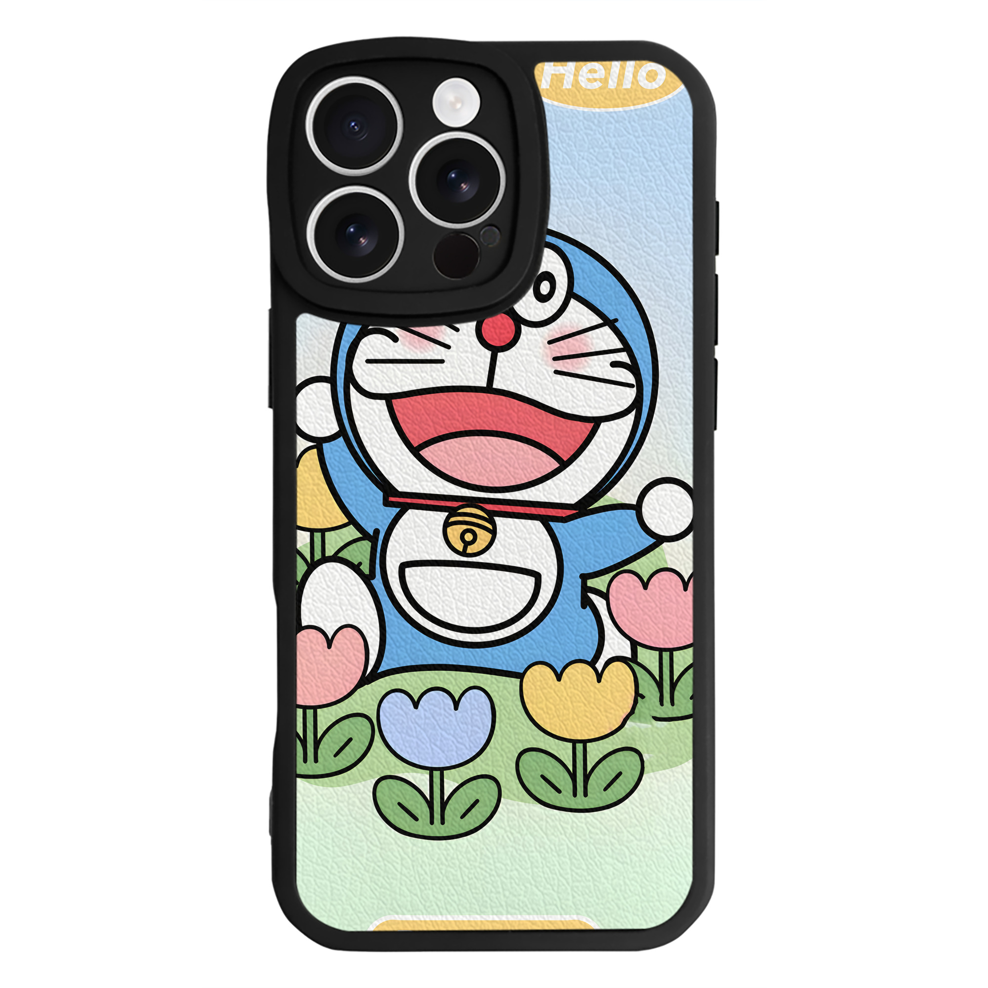 （画像用） ドラえもん Doraemon 【iPhone 16シリーズ対応】シリコンスマホケース（レザー調） 材質：シリコン